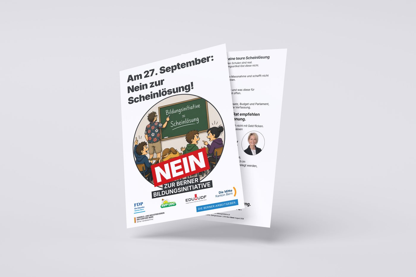 Vorschau Flyer Nein zur Berner Bildungsinitiative
